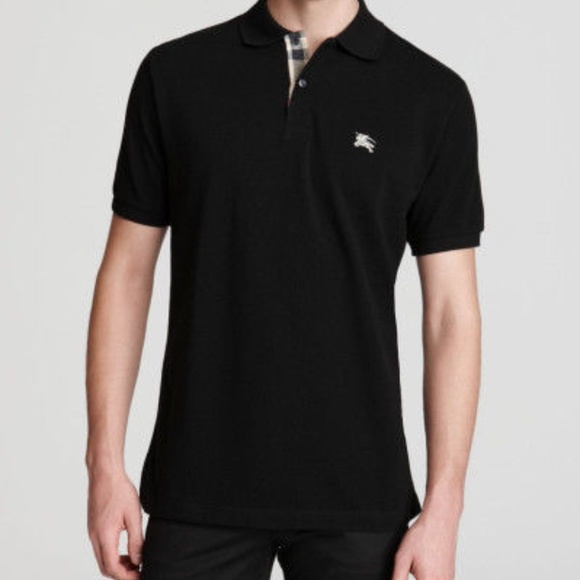 Burberry Other - Burberry Size Large Black Polo Plaid Placket